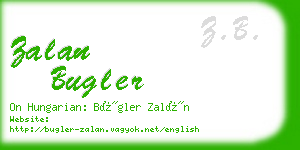 zalan bugler business card